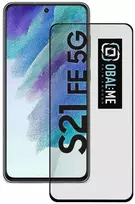 OBAL:ME 5D apsauginis stiklas telefonui Samsung Galaxy S21 FE 5G Juodas