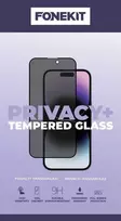 FoneKit Privacy+ pilno dangčio grūdintas stiklas, iPhone 13 Pro Max / 14 Plus, juodas