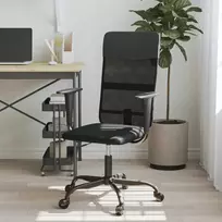 Biuro kėdė, juoda, tinklinis audinys ir dirbtinė oda