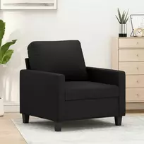 Sofa Krėslas, juodos spalvos, 60cm, dirbtinė oda