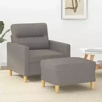 Sofa Krėslas su pakoja, taupe spalvos, 60cm, audinys