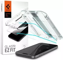 Apsauginis stiklas Spigen GLAS.TR „EZ FIT” 2-PACK Apple iPhone 15 PLUS CLEAR
