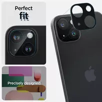 Spigen Glass tR Optik 2 vnt., juodos spalvos - iPhone 15/15 Plus/14/14 Plus