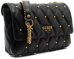 Guess, Triana, Tekstilinė rankinė per petį, Juodas, HWQS8553210BLA, 26 x 16 x 9 cm, Moterims