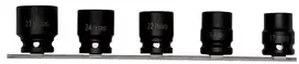 5 šešiakampių smūginių galvučių rinkinys 1/2" M17-M27 Irimo [167-91-2]
