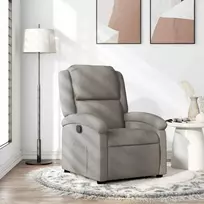 Fotelis Atlošiamas krėslas, taupe spalvos, audinys