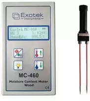 Drėgmės matuoklis medienai, medžio pjuvenoms, popieriui Exotek MC-460/S-10P