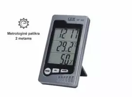 Vidaus patalpų temperatūros ir drėgmės matuoklis su metrologine patikra DT-323