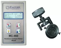 Pjuvenų, medienos, šieno, kavos, tekstilės, odos drėgmės matuoklis Exotek MC-460/S-40