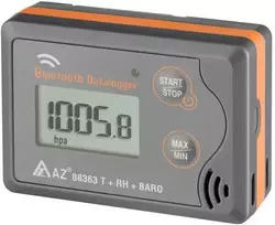 Temperatūros, drėgmės ir barometrinio slėgio duomenų kaupiklis AZ 88363 su Bluetooth