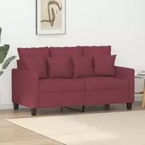 Dvivietė sofa, raudonojo vyno spalvos, 120cm, audinys