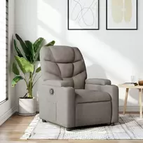 Fotelis Atlošiamas krėslas, taupe spalvos, audinys