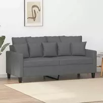Dvivietė sofa, tamsiai pilkos spalvos, 140cm, audinys