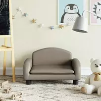 Vaikiška sofa, kapučino spalvos, 50x40x30 cm, dirbtinė oda