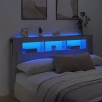 LED galvūgalis, pilkas ąžuolo, 180x18,5x103,5cm, mediena