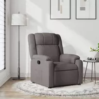 Fotelis Atlošiamas krėslas, taupe spalvos, audinys