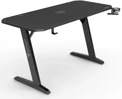 SENSE7 Nomad klasikinis rašomasis stalas, juodas, 140 cm x 60 cm, klasikinis