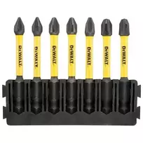 7 vnt. smūginių antgalių 1/4' Phillips PH1, PH2, PH3/57 mm DeWALT [DT70818-QZ]