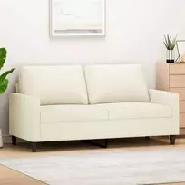 Dvivietė sofa, kreminės spalvos, 140cm, aksomas