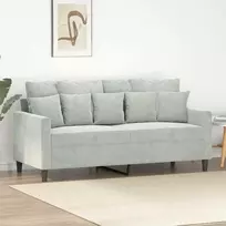 Dvivietė sofa, šviesiai pilkos spalvos, 140cm, aksomas