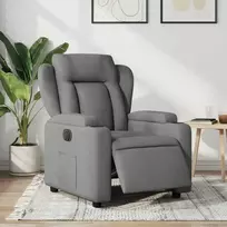 Fotelis Elektrinis atlošiamas krėslas, tamsiai pilkos spalvos, audinys