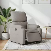 Fotelis Elektrinis atlošiamas krėslas, taupe spalvos, audinys