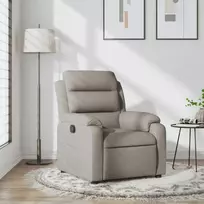 Fotelis Atlošiamas krėslas, taupe spalvos, audinys