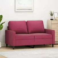 Dvivietė sofa, raudonojo vyno spalvos, 120cm, aksomas