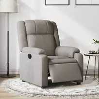 Fotelis Elektrinis atlošiamas krėslas, taupe spalvos, audinys