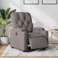 Fotelis Elektrinis atlošiamas krėslas, taupe spalvos, audinys