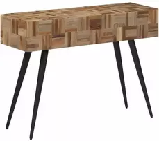Konsolinis staliukas, 110x34x80cm, perdirbta tikmedžio mediena