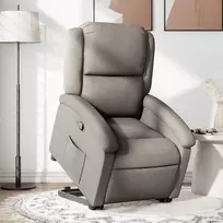 Fotelis Atsistojantis atlošiamas krėslas, taupe spalvos, audinys