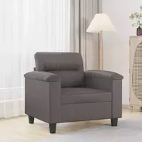 Sofa Krėslas, pilkos spalvos, 60cm, dirbtinė oda