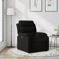 Fotelis Atlošiamas krėslas, juodos spalvos, aksomas