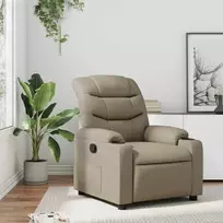 Fotelis Atlošiamas krėslas, kapučino spalvos, dirbtinė oda