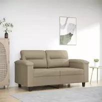 Dvivietė sofa, taupe spalvos, 120cm, mikropluošto audinys