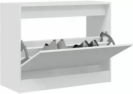 Spintelė batams, baltos spalvos, 80x34x63cm, apdirbta mediena