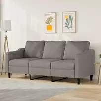 Trivietė sofa, taupe spalvos, 180cm, audinys