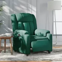 Fotelis Elektrinis atlošiamas krėslas, tamsiai žalios spalvos, audinys