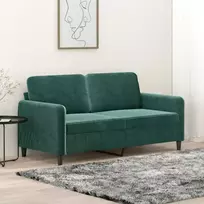 Dvivietė sofa, tamsiai žalios spalvos, 140cm, aksomas