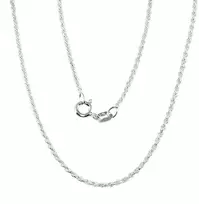 Sidabrinė grandinėlė Rope 1,3 mm - 3.2 g. - 47 - 1,3 mm.