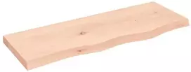 Sieninė lentyna, 80x30x(2-4) cm, neapdorotas ąžuolo masyvas
