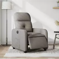 Fotelis Elektrinis atlošiamas krėslas, taupe spalvos, audinys