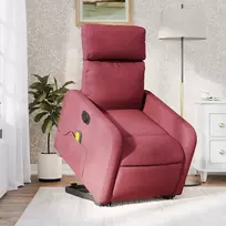 Fotelis Atsistojantis elektrinis masažinis krėslas, vyno, audinys