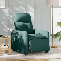 Fotelis Elektrinis atlošiamas krėslas, tamsiai žalios spalvos, audinys
