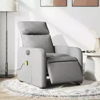 Fotelis Elektrinis masažinis krėslas, šviesiai pilkas, audinys