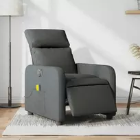 Fotelis Elektrinis masažinis krėslas, tamsiai pilkas, audinys