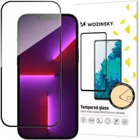 Wozinsky pilnai klijuojamas stiklas iPhone 15 Pro Max – juodas