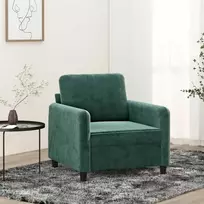 Fotelis Krėslas, tamsiai žalios spalvos, 60cm, aksomas