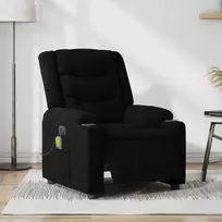 Fotelis Elektrinis atlošiamas masažinis krėslas, juodas, audinys